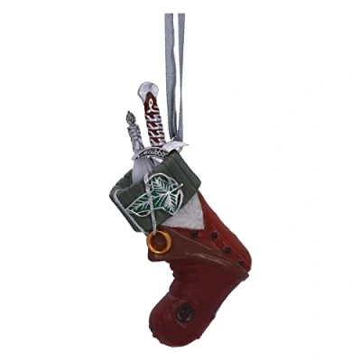 Imagen de Nemesis Now Adorno Colgante de calcetín Frodo El Señor los Anillos 8,6 cm, Resina, con Licencia Oficial del Anillos, Fundido en la Mejor Pintado a Mano