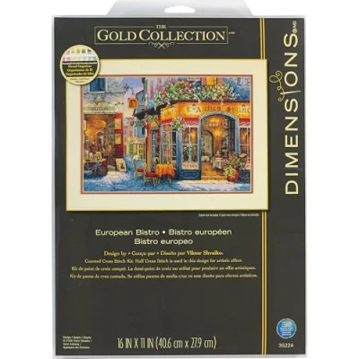 Imagen de Dimensions FBA_35224 Bistro Europeo, Algodón, Multicolor, 16 x 11 (41 28 cm)