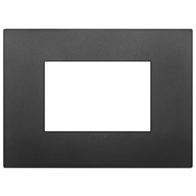 Imagen de Vimar serie arke Marco classic 3 módulos tecnopolimero negro