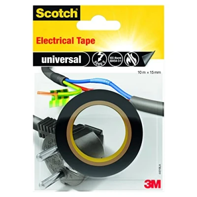 Imagen de Scotch 4401BLA Cinta eléctrica aislante, 10 m x 15 mm, color negro, 1 unidad