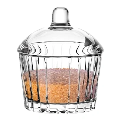 Imagen de Pullmer azucarero de cristal redondo con tapa, cristal, 200 ml (azucarero Venus)