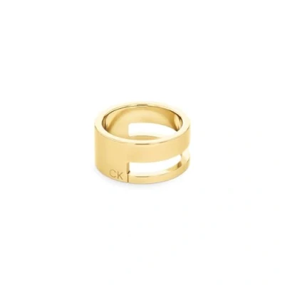 Imagen de Calvin Klein Geometric Essentials Anillo goldcoloured, Mujer, Talla: 52, Gold coloured