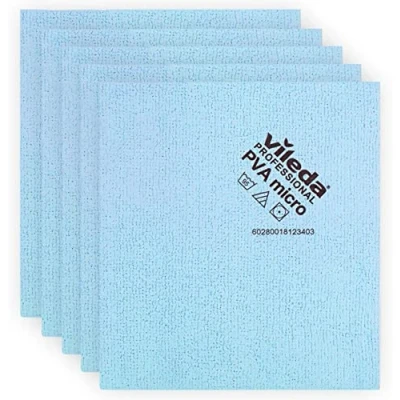 Imagen de Vileda Profesional 235385 Bayetas Microfibra Azul, 38 x 35cm, 5 Unidades ( Paquete de 1)