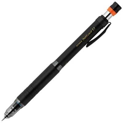 Imagen de Portaminas Zebra Del Guard Type Lx, 0,3 mm, negro (P MAS86 BK)