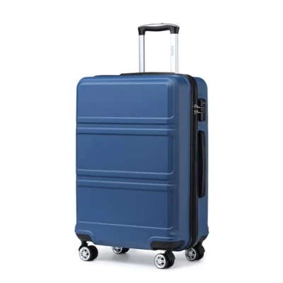Imagen de Kono Maletas de Viaje Grande Rígida ABS 75cm Maleta Equipaje Mano con 4 Ruedas y Cerradura Combinación TSA (L, Azul Marino)