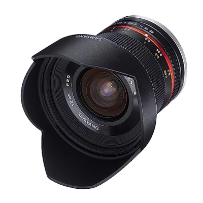 Imagen de Samyang F1220506102 Objetivo fotográfico CSC Mirrorless para Sony E (Distancia Focal Fija 12mm, Apertura f/2 22 NCS CS, diámetro Filtro: 67mm), Plateado