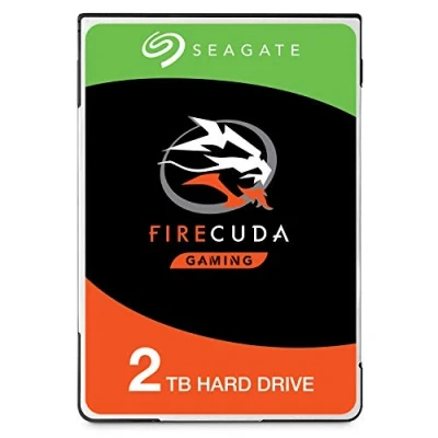 Imagen de Seagate FireCuda, 2 TB, Disco duro interno híbrido, SSHD de alto rendimiento, 2,5 in, SATA, 6 GB/s, aceleración mediante flash, caché 8 GB y 3 años servicios Rescue (ST2000LX001)