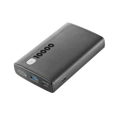 Imagen de Powerbank CellularLine PBDISPL01PD10000K, 10000 mAh, USB y Tipo C, Negro