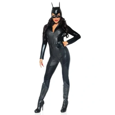 Imagen de Leg Avenue 85554 00101 Captivating Crime Fighter Costume, Black Película Mujer, liso, color negro, Small (EUR34 36) (85554 001 S)