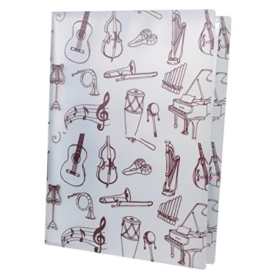 Imagen de Punk Carpeta archivadora tamaño A4 para informes, partituras y recortes, color Music Instrument white