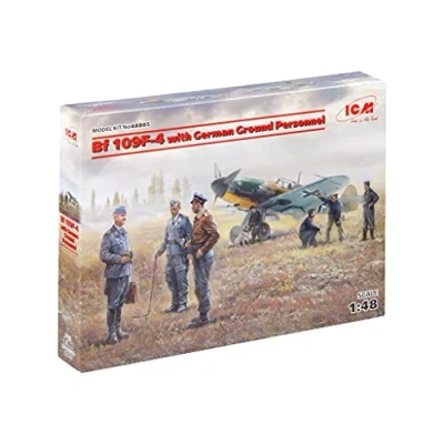 Imagen de ICM ICM48805 1:48 BF 109F 4 con Personal de Tierra alemán, Multicolor