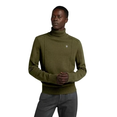 Imagen de G STAR RAW Jersey Structure Turtle Knitted Para Hombre, Verde (dark olive D23937 D447 C744), S