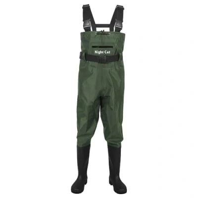 Imagen de Night Cat vadeadores de Pesca para Hombres Impermeables Transpirables Mujeres Caza con Botas Pantalones Babero Aguas, 1 tamaño más Grande es Bettler