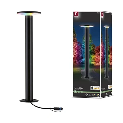 Imagen de Paulmann 94750 Baliza LED Plug &amp; Shine Plate IP44 5W 200lm regulable 600mm antracita metal/plástico RGBW+ 3000 6500K resistente al agua de mar