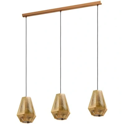 Imagen de EGLO Lámpara colgante Chiavica, latón, 3 luces