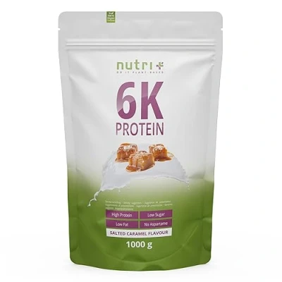 Imagen de nutri+ Vegan Protein Powder 6K Proteína en Polvo de Base Vegetal Sabor Caramelo Salado 1kg 6 Componentes Proteicos con Aislado Guisante