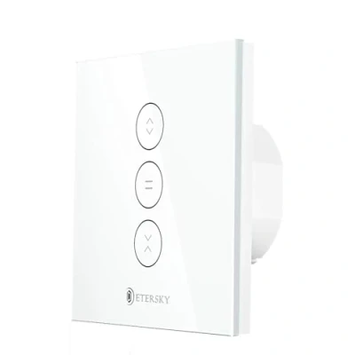 Imagen de 【LED Controlable】Wifi Interruptor Persiana, Etersky Táctil Inteligente WiFi Controlable de APP y Voz, Compatible con Alexa/Google Home Temprizador para Motor Persiana Tubular