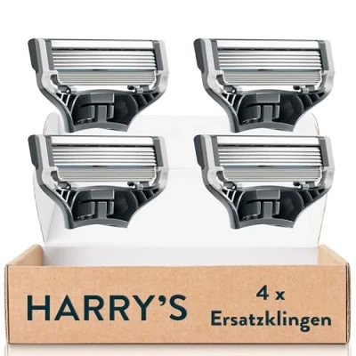 Imagen de Harry&#039;s cuchillas de afeitar para hombres 4 repuesto con recortador precisión, 5 antifricción, hombre, en húmedo,