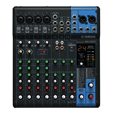 Imagen de Yamaha MG10XU Mezclador compacto de 10 canales, preamplificadores micro D PRE, efectos SPX y funciones Audio USB