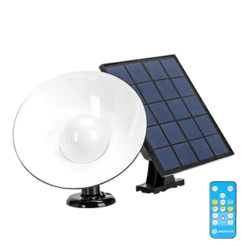 Imagen de Aigostar Luz Solar Exterior 50W 500LM Aplique con mando a distancia IP65 Lámpara regulable: 6500K/3000K/4000K. Luces cable de 3 m