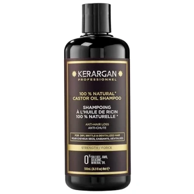 Imagen de Kerargan Champú Disciplinante con Aceite de Argán para Cabellos Indisciplinados, Secos y Rizados Combate el Encrespamiento, Desenredante Sin Sulfatos, GMO, Silicona, Mineral 500ml