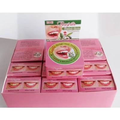 Imagen de ISME Rasyan Herbal Clove Toothpaste Tooth paste Anti Bacteria Bad Breath Decay Lots of 12 Boxes by