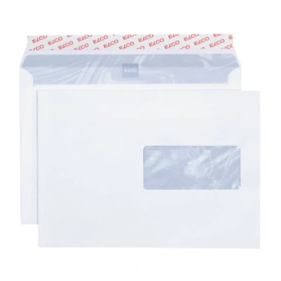Imagen de Elco 62896 Caja de 500 sobres autoadhesivos con ventana (formato C5), color blanco