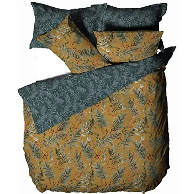 Imagen de furn. Mazari Juego de Funda nórdica, Color Mostaza, Doble