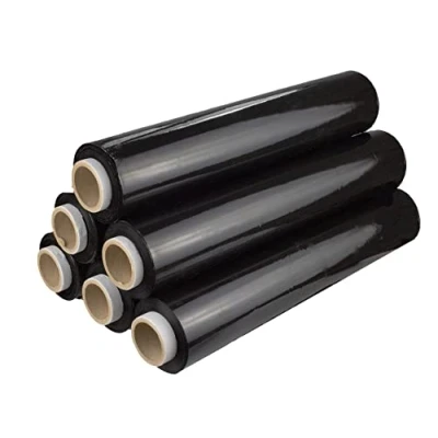 Imagen de V1 Trade Film para Embalar Negro 23 micrómetros de espesor Rollo 285 metros largo y 500 mm ancho Película opaca resistente al desgarro embalaje protectora muebles