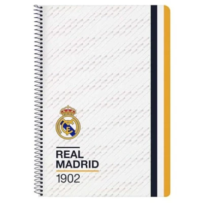 Imagen de Safta LIBRETA FOLIO 80 H. TAPAS DURAS REAL MADRID 1ª EQUIP. 23/24