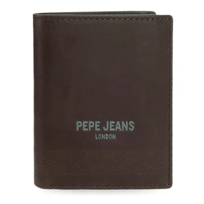 Imagen de Pepe Jeans Deep Cartera Vertical con Monedero Marrón 8,5x10,5x1 cms Piel by Joumma Bags