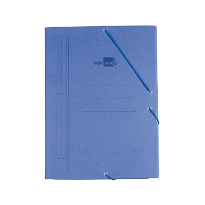 Imagen de Carpeta liderpapel gomas a3 3 solapas carton prespan azul