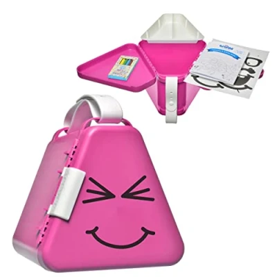 Imagen de Trunki Caja de Almacenaje y Bandeja Viaje para Niños Juguetes TeeBee Sistema Actividades Viajar en Coche o Avión Rosado