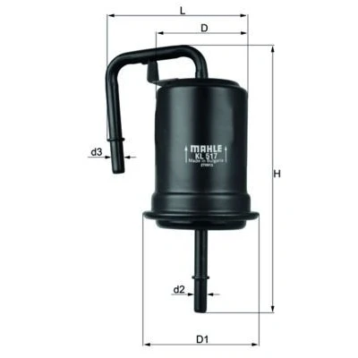 Imagen de MAHLE ORIGINAL KL 517 Filtro Combustible de tubería 8 7,9 MAZDA: MX 5 2, I