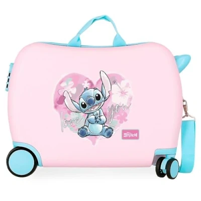 Imagen de Disney Joumma Heart Stitch Maleta Infantil Rosa 50x38x20 cms Rígido 1,8 kgs Cierre de combinación Lateral ABS 38L Equipaje Mano