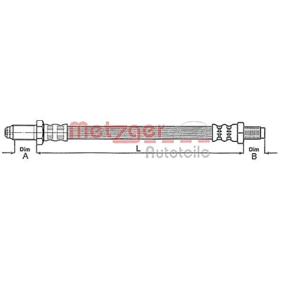 Imagen de METZGER 4112219 Tubo flexible de embrague ALFA ROMEO: GTV