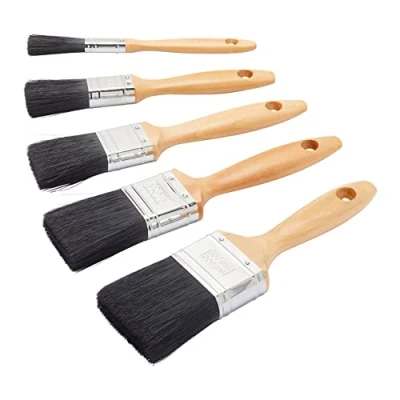 Imagen de Fit For The Job Juego de brochas Pintura Profesional 5 Piezas para un Acabado Suave con Pinturas en emulsión, Brillantes y satinadas Paredes, techos, Muebles, Madera Metal