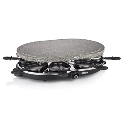 Imagen de RACLETTE PRINCESS OVAL STONE 8 1200 W PARRILLA DE PIEDRA