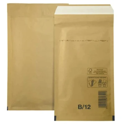 Imagen de Netuno 50x sobres acolchados con burbujas de aire marrones DIN 12/B 140x225mm burbuja autosellados reciclables resistentes al desgarro bolsa embalaje envíos postales tránsito ropas