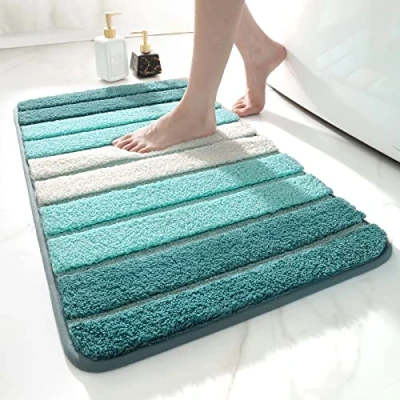Imagen de DEXI Alfombra Baño Antideslizante,Alfombrilla de Absorbente,Alfombra Lavable a Máquina con Microfibras Suaves Agua para Bañera,Ducha y (40 x 60 cm,Verde)