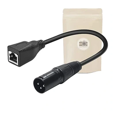 Imagen de Cable adaptador RJ45 hembra a XLR DMX 3 pines macho