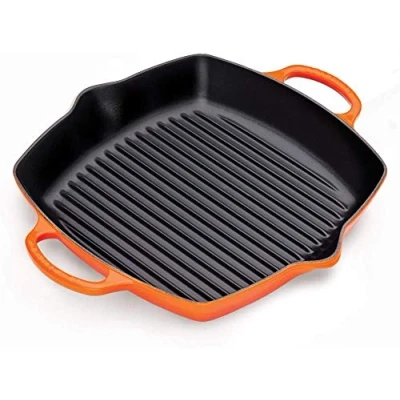 Imagen de Le Creuset Parrilla cuadrada alta de hierro fundido, 30 cm, Volcanico, 20200300900422