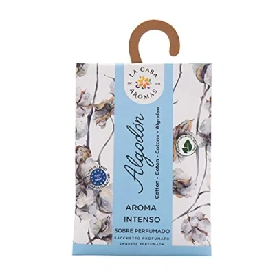 Imagen de Set de 12 Sobres Perfumados, Bolsitas Aromáticas Olor Algodón, Saquitos para el Armario, Cajón, Ropa Bebé, Zapatero, Maleta (Algodón)