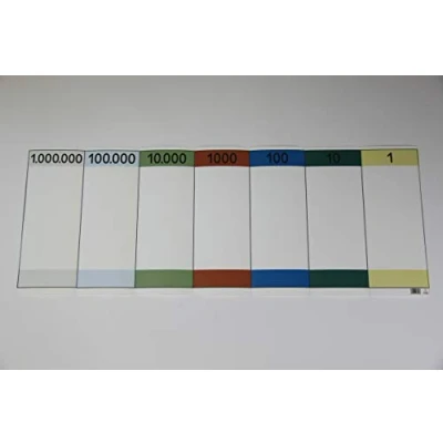 Imagen de WISSNER Aktiv lernen Faltbare Dezimal Stellenwerttafel Aprendizaje Activo Tablero de posición Decimal Plegable, Multicolor (080430.000)