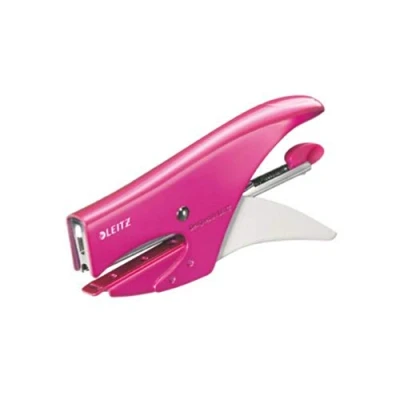 Imagen de Leitz 55312023 Grapadora alicate (capacidad: 15 hojas, grapas incluidas), color rosa