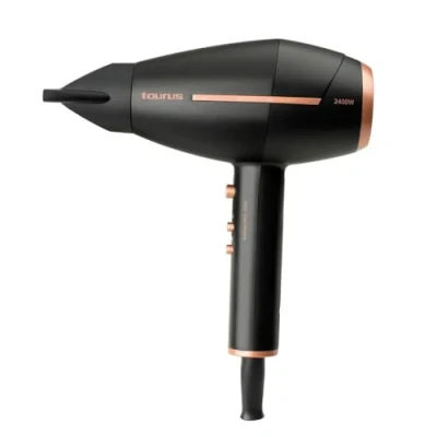 Imagen de Taurus Shining 2400 Ionic, Secador de pelo iónico antiencrespamiento. Gama Pro Care. 2400W. 2 velocidades. 3 temperaturas. Diseño compacto. Aire frío. concentradores y difusor