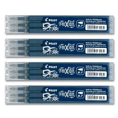 Imagen de Pilot Frixion Juego de minas recambio para bolígrafos, 4 packs con 3 recambios cada uno