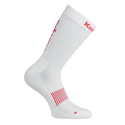 Imagen de Kempa Logo Classic Calcetines, Sin género, Blanco/Rojo, 36 40