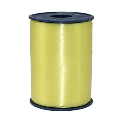 Imagen de C.E. PATTBERG cinta regalo color amarillo claro, 250 m de embalar para rizar, 10 mm ancho manualidades, decoración y envolver regalos cualquier ocasión