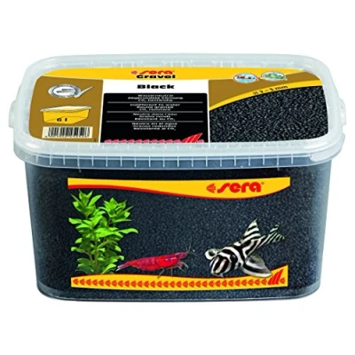 Imagen de sera Gravel Black 2 3 mm 6.000 ml Grava de Color Negro (Ø mm) para Todos los acuarios Agua Dulce y Salada